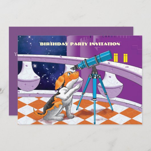 犬望遠鏡 招待状 (正面/裏面)