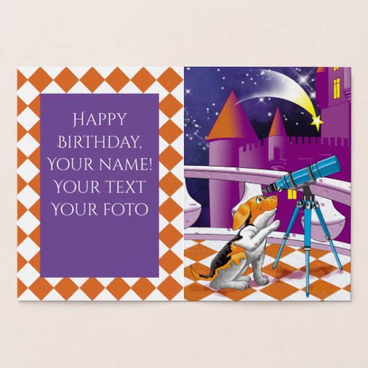 犬望遠鏡 箔カード (内部)