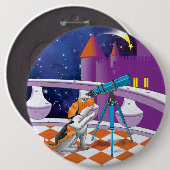 犬望遠鏡 缶バッジ (正面&裏面)