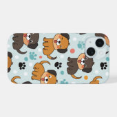 犬柄  iPhone 15ケース (裏面横)