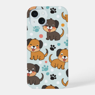 犬柄 iPhone 15ケース