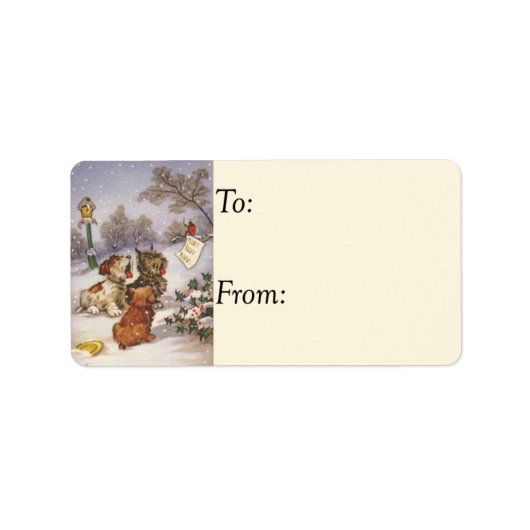 犬歌キャロルヴィンテージギフトラベル ラベル (正面)