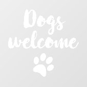 犬歓迎のショップ ウィンドウサイン (シート)