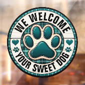 犬歓迎 ここ ウィンドウクリング ウィンドウサイン (シート2)