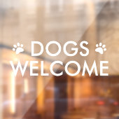 犬歓迎 ウィンドウステッカー | 犬歓迎 店舗 カフェ ウィンドウサイン (シート2)