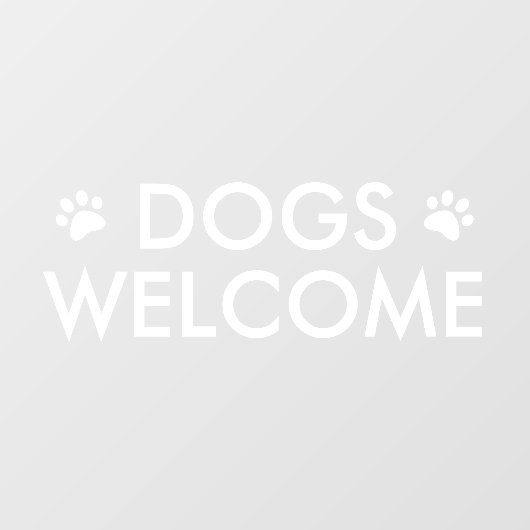 犬歓迎 ウィンドウステッカー | 犬歓迎 店舗 カフェ ウィンドウサイン (シート)
