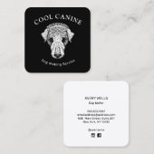 犬歩くウォーカー名刺 スクエア名刺 (正面/裏面)