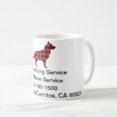 犬歩くカップ会社情報 コーヒーマグカップ (正面右)