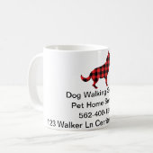 犬歩くカップ会社情報 コーヒーマグカップ (正面左)