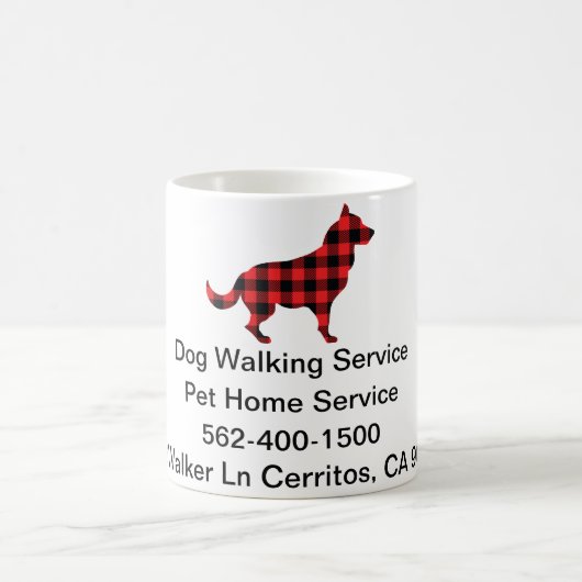 犬歩くカップ会社情報 コーヒーマグカップ (中央)