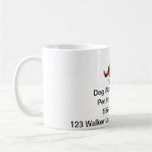 犬歩くカップ会社情報 コーヒーマグカップ (左)