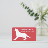 犬歩くグルーミングドッグシッター犬の気にビジネス 名刺 (スタンド正面)