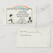 犬歩くサービス名刺 予約カード (正面/裏面)