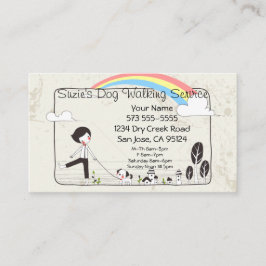 犬歩くサービス名刺 予約カード