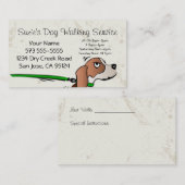 犬歩くサービス名刺 予約カード (正面/裏面)