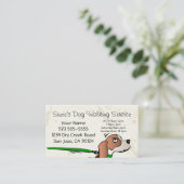 犬歩くサービス名刺 予約カード (スタンド正面)