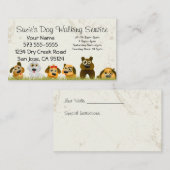 犬歩くサービス名刺 予約カード (正面/裏面)