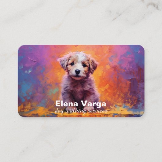 犬歩くサービス名刺 名刺 (正面)