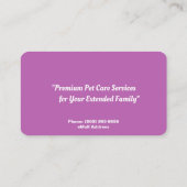 犬歩くサービス名刺 名刺 (裏面)