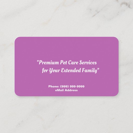 犬歩くサービス名刺 名刺 (裏面)