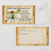 犬歩くサービス名刺 名刺 (正面/裏面)