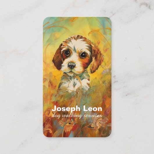 犬歩くサービス名刺 名刺 (正面)