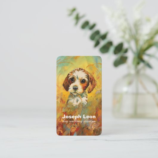 犬歩くサービス名刺 名刺 (スタンド正面)