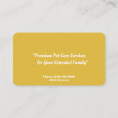 犬歩くサービス名刺 名刺 (裏面)