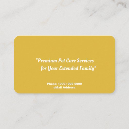 犬歩くサービス名刺 名刺 (裏面)