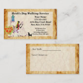 犬歩くサービス名刺 名刺 (正面/裏面)