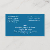 犬歩くサービス名刺 名刺 (裏面)