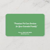 犬歩くサービス名刺 名刺 (裏面)