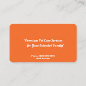 犬歩くサービス名刺 名刺 (裏面)