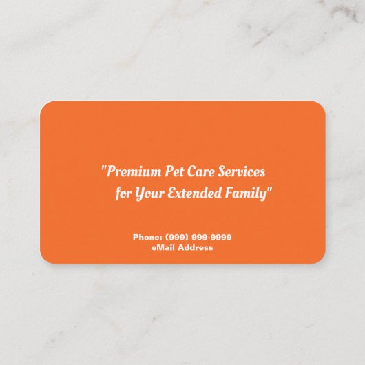 犬歩くサービス名刺 名刺 (裏面)