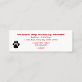 犬歩くサービス スキニー名刺 (裏面)