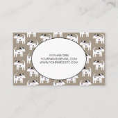 犬歩くジャックラッセルテリアブラウン紙 名刺 (裏面)