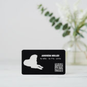 犬歩くドッグシッターQR 名刺 (スタンド正面)