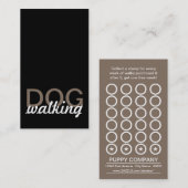 犬歩くパンチカード ロイヤリティカード (正面/裏面)