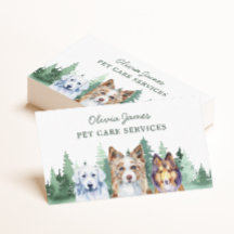 犬歩くペットケアビジネスカード