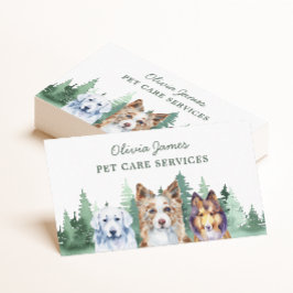 犬歩くペットケアビジネスカード 名刺