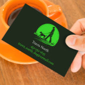 犬歩くペット着座名刺 名刺