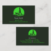 犬歩くペット着座名刺 名刺 (正面/裏面)