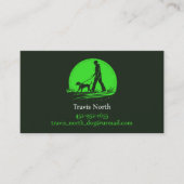 犬歩くペット着座名刺 名刺 (正面)