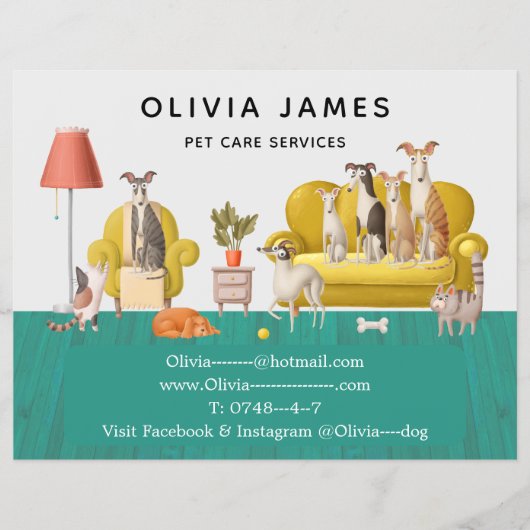 犬歩く及びペットサービス事業 チラシ (正面)