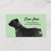 犬歩く及びペット設定名刺テンプレート 名刺 (正面)