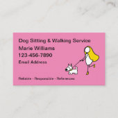 犬歩く及び犬座り名刺 名刺 (正面)