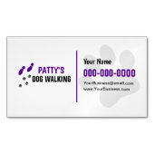 犬歩く名刺マグネット マグネット名刺 (正面)