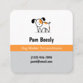 犬歩く名刺 スクエア名刺 (正面)