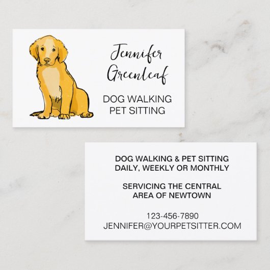 犬歩く名刺 名刺 (正面/裏面)