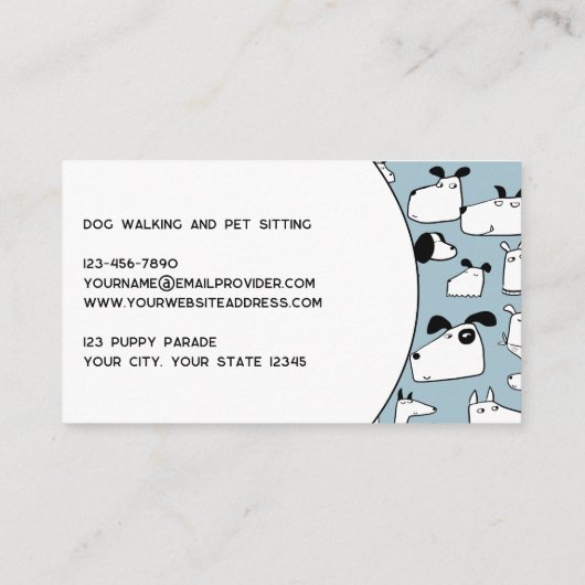 犬歩く名刺 名刺 (裏面)